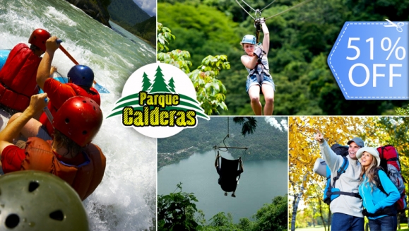 [Image: ¡Paga Q145 en vez de Q295 por 1 Día de Aventura con: Canopy de Bosque y de Laguna + Rappel + Columpio Gigante + Balsa con Remos + Caminata en Bosque Virgen en Parque Calderas!m]