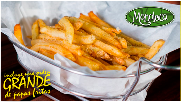 [Image: ¡Paga Q99 en lugar de Q210 por 1 Plato de los Mundialmente Famosos “Nachos Monoloco” para 4 Personas: Vegetarianos, Pollo, Lomito o Mixtos + 1 Orden Grande de Papas Fritas!m]