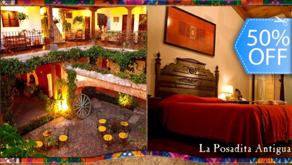 [Image: ¡Paga Q555 en vez de Q1,112 por Estadía de 1 Noche para 2 con Coctel de Bienvenida + Desayunos + Impuestos en Hotel La Posadita, Antigua Guatemala!m]