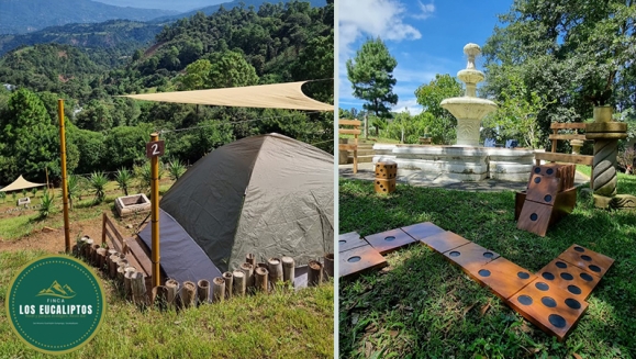 [Image: ¡Paga Q99 en Lugar de Q295 por Camping para 4 con: 4 Desayunos Típicos o de Pancakes + 4 Bebidas a Elección (Café, Jugo de Naranja o Jamaica) + Uso de Instalaciones y Actividades de Montaña: Senderismo, Puentes, Hamacas, Granjita!m]