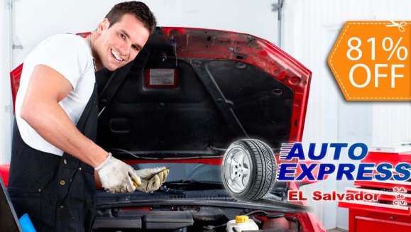 [Image: ¡Paga $26 en vez de $140 por 4/4 de Aceite ENI 20W50 y Filtro Kaiser + Alineado y Balanceo + Revisión de Frenos y Amortiguadores + Revisión Eléctrica + Rotación de Llantas + Lubricación + Carwash y Pasteado + Pulido de Rines en Auto Express!m]