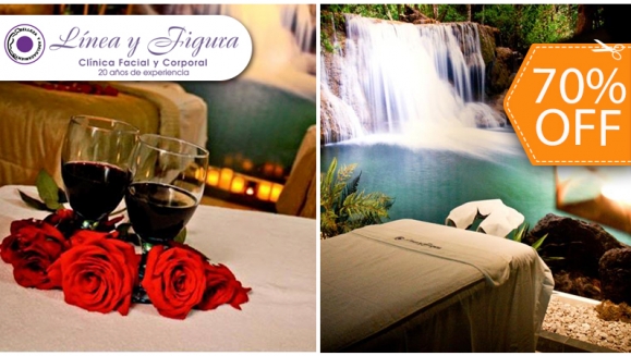 [Image: ¡Paga $18 en lugar de $60 por Sesión de Relajación en Pareja que incluye: 2 Masajes de Piedras Calientes + 2 Copas de Vino Tinto + Aromaterapia en Línea y Figura!m]