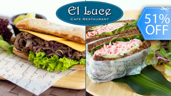 [Image: ¡Paga Q79 en vez de Q160 por 2 Exquisitos Menús de Sándwich Gourmet a Elección + 2 Bebidas a Elección en El Luce!m]