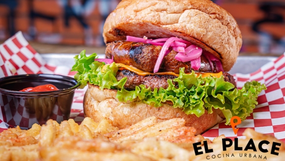 [Image: ¡Paga $12 y Consume $24 en el Menú de El Place: Hamburguesas, Tacos, Burritos, Entradas, Bebidas y Postres!m]