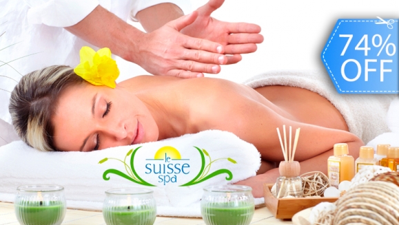 [Image: ¡Paga Q189 en lugar de Q725 por un Día de Spa con Sauna, Jacuzzi e Hidroterapia Ilimitada + Masaje Relajante Samunprai + Mascarilla Facial y Te Relajante en Le Suisse Spa!m]