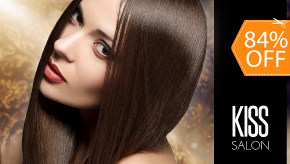 [Image: ¡Paga $29 en lugar de $180 por Alisado Brasileño de Keratina o Chocolate + Lavado Desintoxicante de Menta + Masaje Capilar + Tratamiento de Botox Capilar + Tratamiento de Argán + Planchado + Diseño de Cejas o Depilación de Bozo en Kiss Beauty Salón!m]