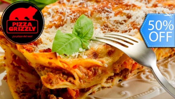 [Image: ¡Paga Q160 en vez de Q320 por DeliciOso Combo de Lasaña Familiar Gigante a Domicilio (hasta para 8 Personas) + Pan con Ajo o Mantequilla + 1.5 L de Gaseosa en Pizza Grizzly!m]