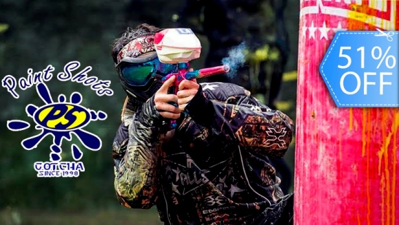 [Image: ¡Paga Q39 en vez de Q80 por 100 Paintballs + Equipo de Renta que incluye: Máscara, Marcadora Semiautomática, Chaleco, Camisa, Tapón de Seguridad y Recarga de Aire Ilimitada en Paint Shots Gotcha!m]
