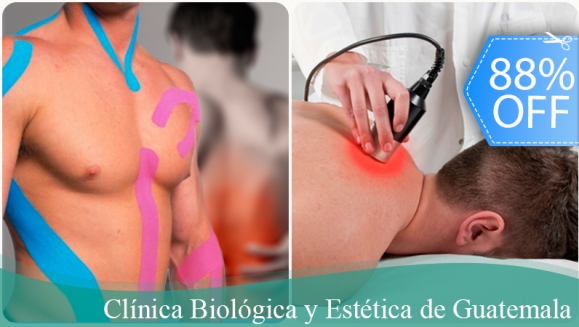 [Image: ¡Paga Q99 en lugar de Q850 por Terapia Láser contra Dolores, Incluye: 1 Sesión de Láser Terapéutico + 1 Aplicación de Vendaje Neuro Muscular + 1 Sesión de Terapia Manual Ortopédica + 1 Evaluación en Clínica Biológica!m]