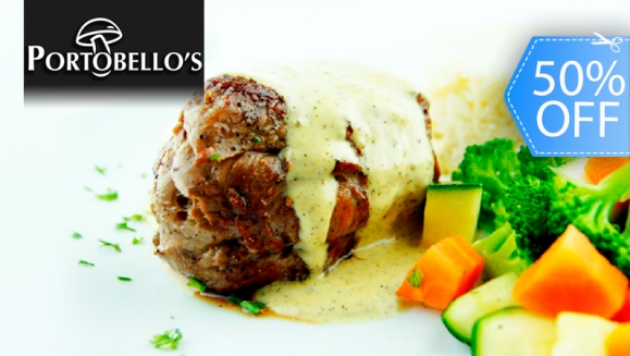 [Image: ¡Paga Q160 en lugar de Q320 por Exquisita Parrillada de la Granja Premium para 2 Personas con: Lomito, Chuleta de Cerdo y Pollo + Guarnición + 2 Copas de Vino o Bebidas a Elección + Postre para Compartir en Restaurante Portobello´s!m]