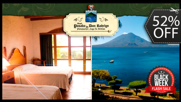 [Image: ¡Paga Q699 en vez de Q1,464 por Estadía de 1 Noche para 2 Personas + Cóctel de Bienvenida + 2 Desayunos + Uso de Instalaciones con Sauna, Piscina, Tobogán, Hamacas, Vista al Lago y Más en Hotel Posada de Don Rodrigo Panajachel, en Lago de Atitlán!m]