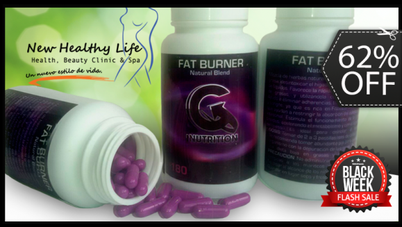 [Image: ¡Paga Q85 en lugar de Q225 por Exclusivo Tratamiento Quema Grasa Fat Burner de G NUTRITION a base de Garcinia Cambogia  de 180 Cápsulas con New Healthy Life!m]
