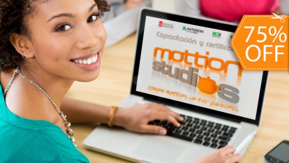 [Image: ¡Paga $19 en vez de $76 por 1 Curso Certificado en Línea (6 Meses) a Elección Entre: Diseñador Gráfico, Diseño Web, Desarrollador WEB, Profesional Autodesk, Profesional en Microsoft Office y Más con MottionStudios!m]