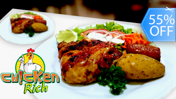 Chicken Rich | ½ Pollo Rostizado + Ensalada Fresca + Gua...