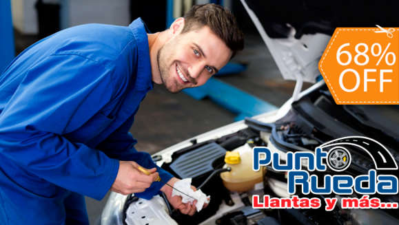 [Image: ¡Paga $29 en lugar de $92 por Cambio de 4/4 de Aceite 20W50 Marca Chevron + Filtro de Aceite + Alineado + Rotación de Llantas + Inspección de 25 Puntos + Limpieza y Regulación de Frenos en Punto Rueda!m]