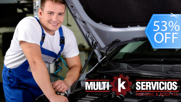 [Image: ¡Paga Q280 en lugar de Q600 por Cambio de 4/4 de Aceite Top 1 + Cambio de Filtro de Aceite + Revisión y Ajuste de Frenos + Escaneo Computarizado + Revisión de 11 Puntos + Carwash Completo en Multiservicios K!m]