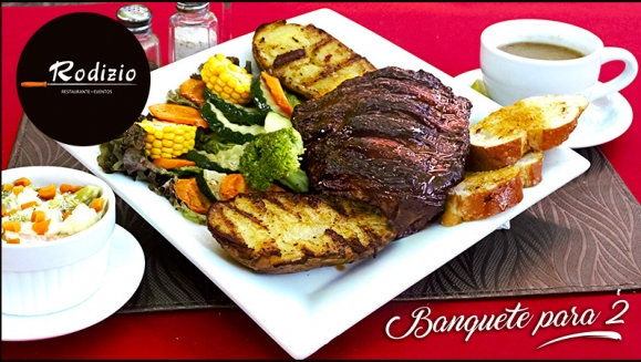 [Image: ¡Paga $17.50 en Lugar de $34.98 por 2 Platos a Elección entre Costilla de Cerdo en Salsa BBQ o Churrasco do Sul o Suprema de Pollo Relleno de Camarones y Queso + 2 Entradas + 2 Guarniciones + 2 Bebidas!m]