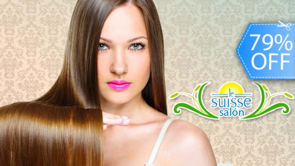 [Image: ¡Paga Q249 en lugar de Q1,200 por Alisado de Keratina de Chocolate + Corte + Depilación en Rostro + Té Relajante en Le Suisse Salón!m]