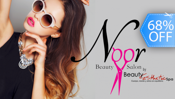 [Image: ¡Paga Q349 en lugar de Q1,100 por Tinte o Mechas + Lavado Spa + Tratamiento de Argán y Karité + Botox Capilar + Sellador de Hebras y Puntas + Planchado + Kit de Tratamiento Nutritivo Reparador para Llevar a Casa en Noor Salon!m]