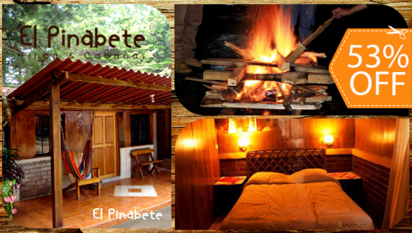 [Image: ¡Paga $55 en vez de $116 por Estadía de 1 Noche para 4 Personas + 4 Desayunos + 4 Budines + 4 Cafés + Tour en el Bosque + Fogata Nocturna y Más en El Pinabete, Finca y Cabañas, Chalatenango! ¡Solo 70 Cupones Disponibles!m]