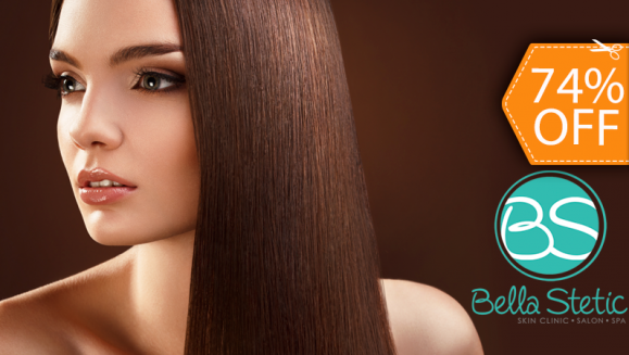 [Image: ¡Paga $10 en lugar de $39 por Tratamiento Intensivo de Keratina + Lavado Spa + Secado o Planchado + Depilación de Ceja y Bozo + Corte de Puntas en Bella Stetic!m]