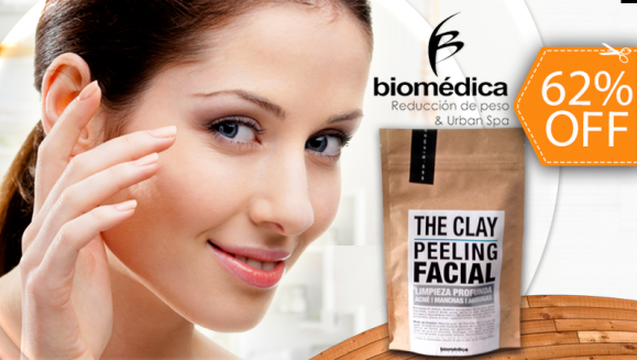 [Image: ¡Paga $19 en vez de $50 por Kit de Peeling Facial para uso en Casa Marca “The Clay” para Eliminar Acné, Manchas, Estrías, Puntos Negros, Cicatrices, Ojeras y Arrugas, de Biomédica Products! ¡Hasta 6 meses de tratamiento!m]