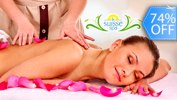 [Image: ¡Paga Q189 en lugar de Q720 por un Día de Spa con Sauna, Jacuzzi e Hidroterapia Ilimitada + Masaje Relajante Profundo con Técnicas Orientales y Pétalos de Rosas + Aromaterapia + Mascarilla Facial Mineralizante y Tés Relajantes en Le Suisse Spa!m]