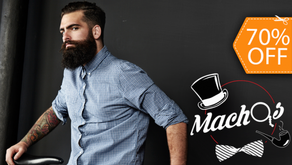 [Image: ¡Paga $6 en lugar de $20 por Corte + Lavado + Facial + Mascarilla de Yogurt + 1 Cerveza o Soda en Machos Barbershop!m]