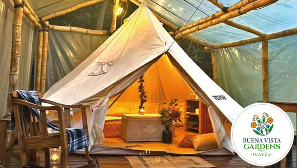 [Image: ¡Acampa con Comodidad! ¡Paga $55 en Vez de $110 por Glamping para 2 Personas + 2 Desayunos + Fogata + Tour Básico de Café! ¡Solo 53 Disponibles!m]