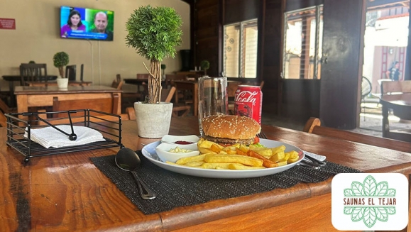 [Image: ¡Día de Spa Ilimitado para 2! Paga Q299 en Vez de Q700 por Día de Spa con Circuito de Sauna Húmedo o Baño de Vapor + 30 Minutos de Masaje Corporal + 2 Tazas de Té + 2 Menús de Hamburguesas y Papas Fritas con Gaseosas + Varias Áreas de Descanso y Más!m]