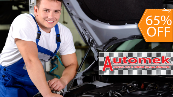 [Image: ¡Paga $29 en lugar de $84 por Cambio de Aceite 4/4 Marca Valvoline 20w50 o 10w30 + Filtro de Aceite + Rotación de Llantas + Limpieza y Regulación de Frenos + Inspección de 25 Puntos + Revisión de Aire Acondicionado en Automek!m]