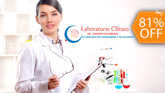 [Image: ¡Paga $25 en lugar de $135 por Paquete de Exámenes de Laboratorio para Evaluación de Rutina con Glucosa, Colesterol, Triglicéridos, Ácido Úrico, Nitrógeno de Urea, Creatinina y Más + Evaluación Integral en Laboratorio Clínico Dr. Sancho Colombari!m]