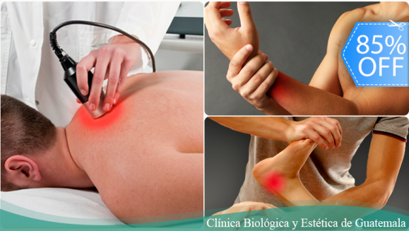 [Image: ¡Paga Q59 en lugar de Q400 por Tratamiento y Fisioterapia Láser para Lesiones Articulares y Musculares + Evaluación + Tratamiento Manual + Electro-Estimulación + Aplicación de Bálsamo en Clínica Biológica!m]