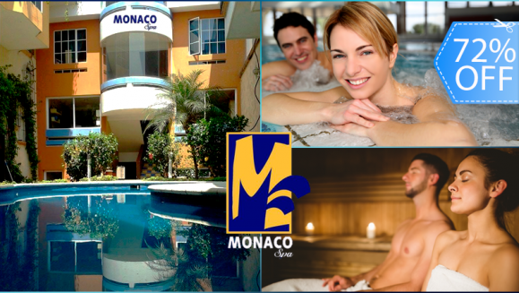 [Image: ¡Paga Q205 en lugar de Q720 por Estadía para 2 en Habitación Doble + Uso de Sauna o Temascal + Jacuzzi + Piscina Ilimitada + 2 Bebidas a Elección en Hotel Mónaco Spa!m]
