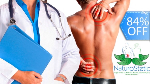 [Image: ¡Paga Q95 en vez de Q600 por Masaje Quiropráctico Profundo que Incluye: Masaje Relajante + Corrección de Vertebras + Ozonoterapia + Vibroterapia + Exfoliación + Ventosas + Luz Infrarroja en Naturostetic!m]