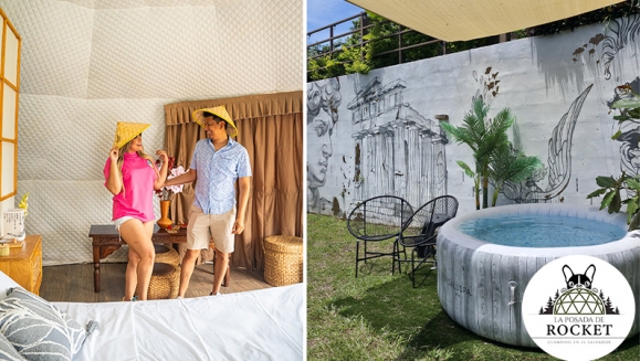 [Image: ¡Glamping en Domo de Lujo! ¡Paga $90 en Lugar de $150 por Estadía Para 2 Personas en Domo Totalmente Equipado Con: Cocina, Baño Privado, Cama Doble, Aire Acondicionado, Jacuzzi, Áreas Para el Descanso y Más!m]