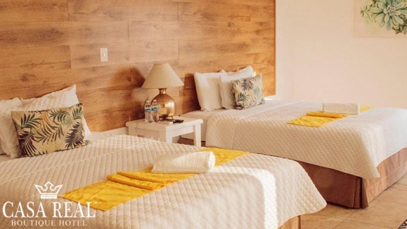 [Image: ¡Escape Frente al Mar en Casa Real Boutique, Monterrico! ¡Paga Q650 en Lugar de Q1,100 por Estadía en Habitación Doble Para Hasta 4 Personas + 2 Desayunos + Playa Privada + Piscina y Más!m]