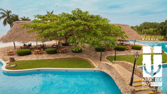 [Image: ¡Escapada Tropical en Amatique Bay Hotel! ¡Paga Q737 en Lugar de Q1,061 por Estadía en Habitación Studio Sencilla o Doble Para 2 Adultos y Hasta 2 Niños + Uso Ilimitado de Atractivas Instalaciones + Impuestos Incluidos!m]