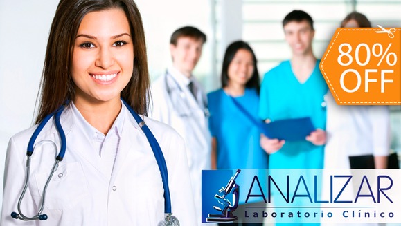 [Image: ¡Paga $13 en vez de $65 por Exámenes de Laboratorio a Elección entre Paquete A: Glucosa, Colesterol, Triglicéridos y Más o Paquete B: EGO, EGH, Transaminasa y Más o Paquete C: TSH 3ª Generación, Glucosa y Más en Laboratorio Clínico Analizar!m]
