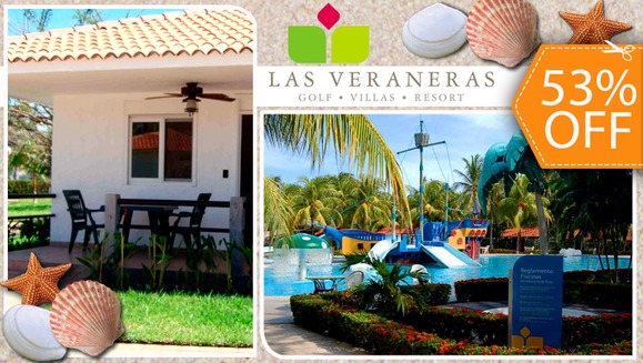 [Image: ¡Paga $40 en lugar de $85 por Estadía de 1 Noche para 2 Adultos y 1 Niño en Habitación Sencilla en Las Veraneras Golf Villas &amp; Resort!m]