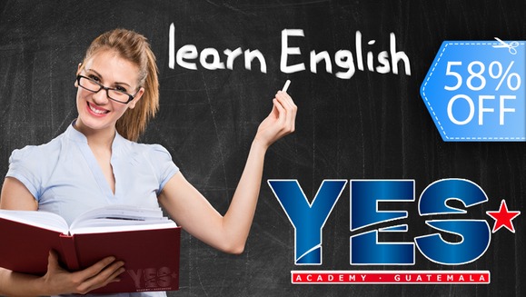 [Image: ¡Paga Q399 en lugar de Q950 por 1 Mes de Clases Presenciales de Inglés para Principiantes + Inscripción Anual + Libro del Nivel Básico en Yes Academy!m]