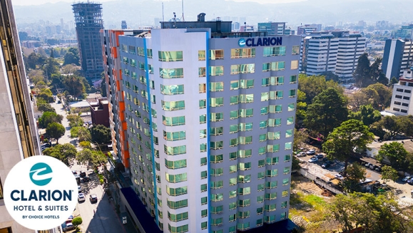 [Image: ¡Vive el Confort del Clarion Hotel &amp; Suites Guatemala! ¡Paga Q879 en Lugar de Q1,160 por Estadía de Fin de Semana en Suite Deluxe Doble Hasta Para 2 Adultos y Hasta 2 Niños + Desayunos!m]