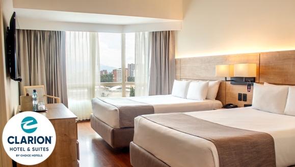 [Image: ¡Vive el Confort del Clarion Hotel &amp; Suites Guatemala! ¡Paga Q879 en Lugar de Q1,160 por Estadía de Fin de Semana en Suite Deluxe Doble Hasta Para 2 Adultos y Hasta 2 Niños + Desayunos!m]