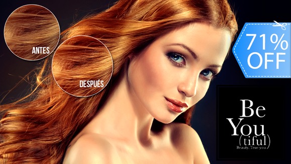 [Image: ¡Paga Q95 en lugar de Q325 por Shot de Brillo Permanente Marca Redken + Tratamiento de Keratina + Corte de Puntas + Lavado Spa + Planchado + Gotas de Finalización en Be You Tiful!m]