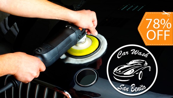 [Image: ¡Paga $19 en lugar de $85 por Restauración de Pintura (Robin, Abrillantador, Pasteado a Máquina 3M) + Lavado de Motor + Pulido de Silvines + Car Wash Completo en Car Wash San Benito!m]