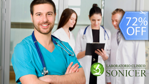 [Image: ¡Paga Q199 en vez de Q720 por 11 Exámenes de Laboratorio para Evaluación de Rutina de Glucosa, Colesterol, Triglicéridos, Riñones, Hígado, Dolores Articulares, Helicobacter Pylori y Más en Laboratorio Sonicer!m]