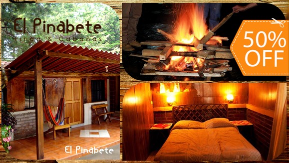 [Image: ¡Paga $85 en vez de $170 por Estadía de 1 Noche en Cabaña para 6 Personas + 6 Desayunos + Tour en el Bosque + Fogata Nocturna + Karaoke + Juegos de Mesa en El Pinabete, Finca y Cabañas, Chalatenango!m]