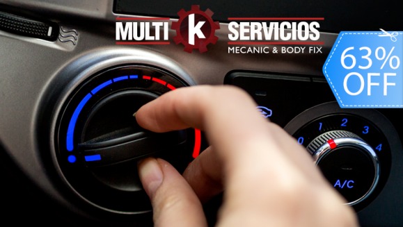 [Image: ¡Paga Q89 en lugar de Q240 por Carga de Aire Acondicionado + Revisión del Sistema de A/C + Limpieza de Filtro + Calibración de Chorritos + Revisión de Fugas, Fajas, Luces, Pastillas, Tren Delantero y Amortiguadores en Multiservicios K!m]