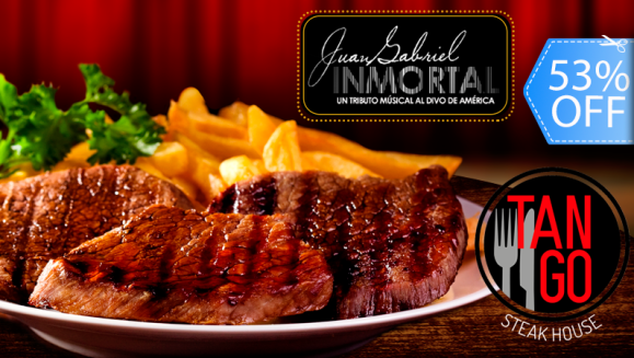[Image: ¡Paga Q165 en lugar de Q350 por Cena y Show Tributo a Juan Gabriel para 2 que Incluye: Entradas al Tributo Musical + 1 Libra de Puyazo con 2 Guarniciones a Elección + 2 Bebidas Naturales!m]