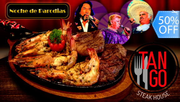 [Image: ¡Paga Q175 en vez de Q351 por Cena y Show para 2 con: Entradas a las Parodias de Vicente Fernández, Paquita la del Barrio y El Buki + Plato de Mar y Tierra con Puyazo y Camarones al Ajillo + Guarniciones + Bebidas Naturales!m]